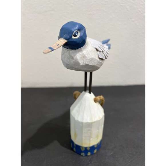 RUSS BERRIE Ocean Point Bird Seagull Figurine Buoy Nautical Sea 1670 Retired - Picture 2 of 13